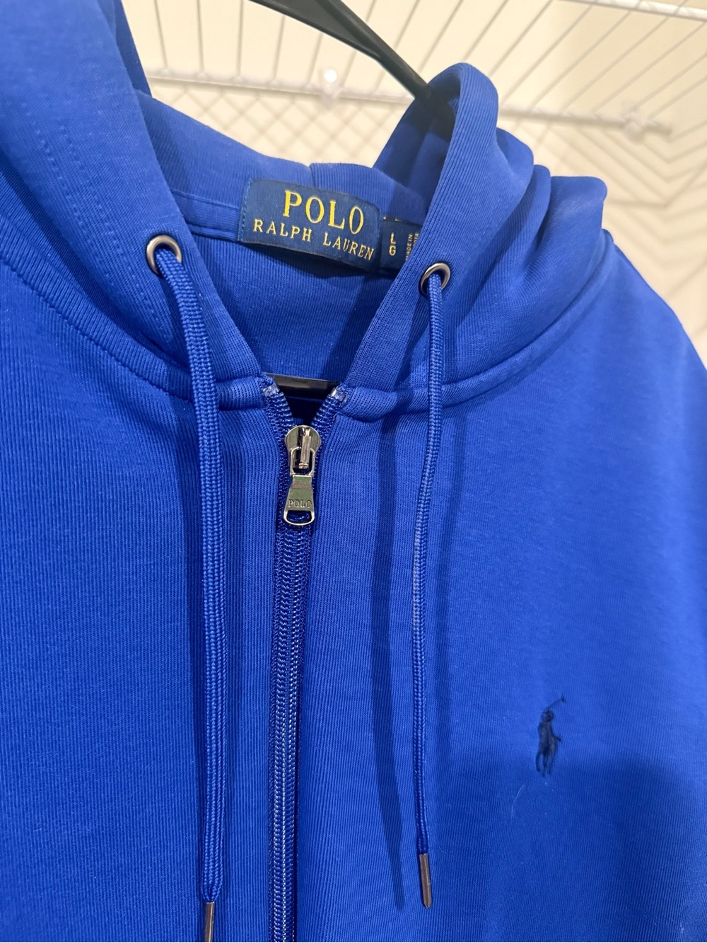 Polo by Ralph Lauren Royal Blue Full-Zip Hooded Sweater - Picture 2 of 3